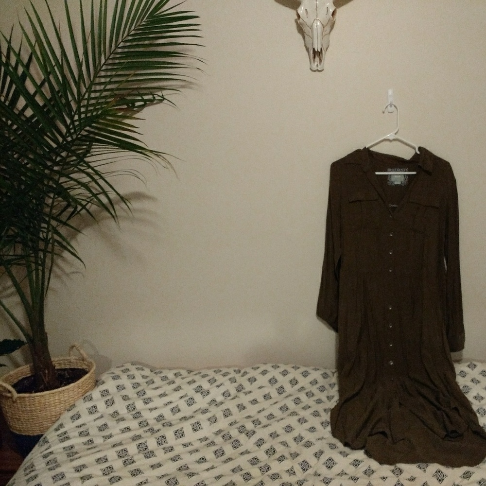 Green Safari style dress